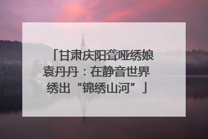 甘肃庆阳聋哑绣娘袁丹丹：在静音世界绣出“锦绣山河”